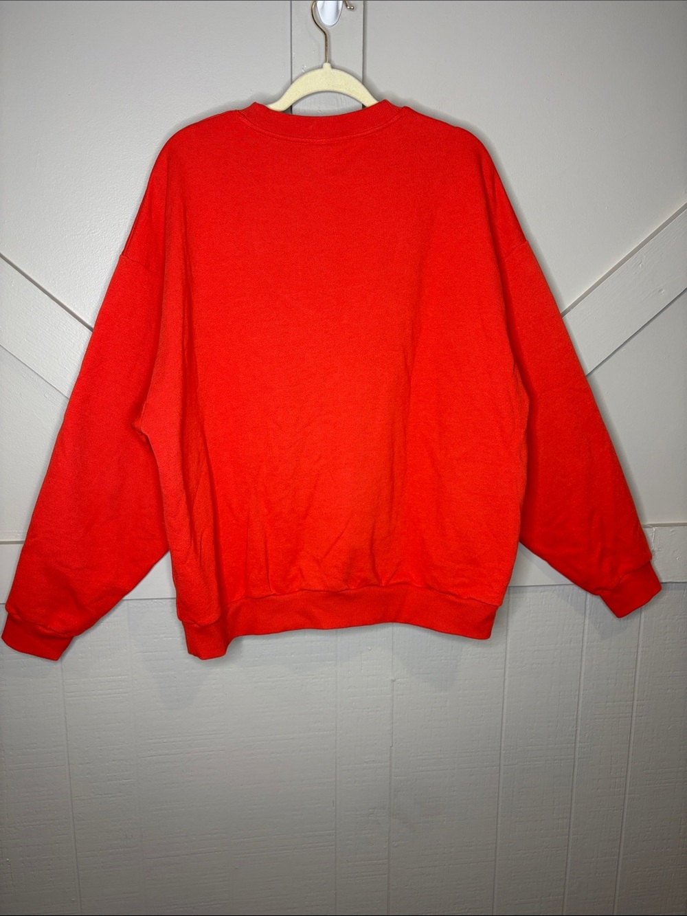 Alo Yoga Red Accolade Crew Neck Pullover Oversized Sweatshirt Large - Picture 5 of 15